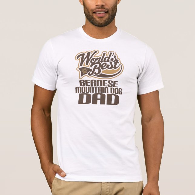 Camiseta Pai do cão de montanha de Bernese (mundos (Frente)