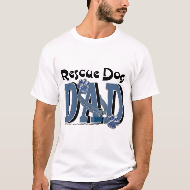 Camiseta PAI do cão do salvamento (Frente)