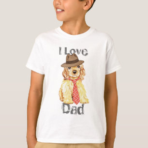 Camiseta Pai do coração de cocker spaniel