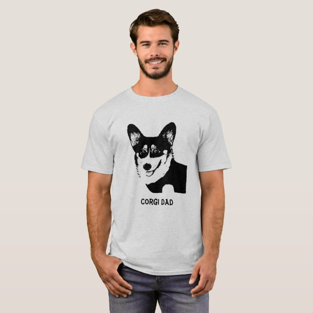 Camiseta Pai do Corgi de Galês (Frente Completa)