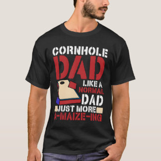 Camiseta Pai do Cornhole Pai Normal Só que Amazinante Burac