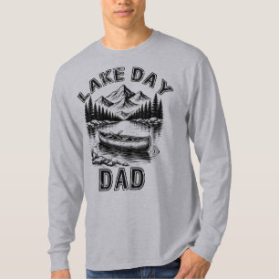 Camiseta Pai do Dia do Lago, Aventura de Camping