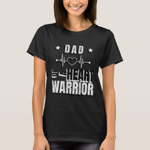 Camiseta Pai Do Dia Vermelho vista De Um Guerreiro Cardíaco