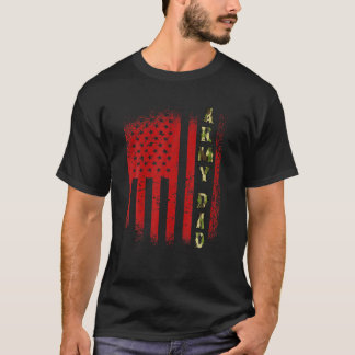 Camiseta Pai do Exército dos EUA Bandeira Dia de os pais Mi