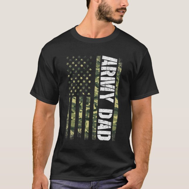 Camiseta Pai Do Exército Orgânico Dos Estados Unidos, Prese (Frente)