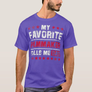 Camiseta Pai Do Fabricante De Filmagem De Mens Presente Da