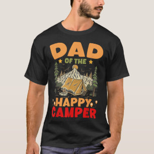 Camiseta Pai Do Feliz Acampante Primeiro Aniversário Acampa