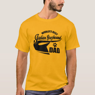 Camiseta Pai do galgo italiano do mundo o melhor