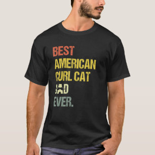 Camiseta Pai do Gato Americano de Cabelo Ondulado Masculino