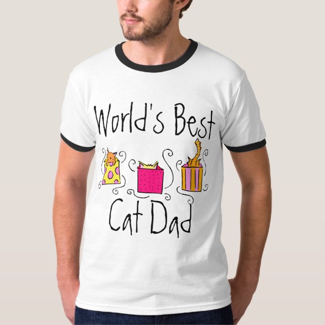 Camiseta Pai do gato do mundo o melhor (Frente)