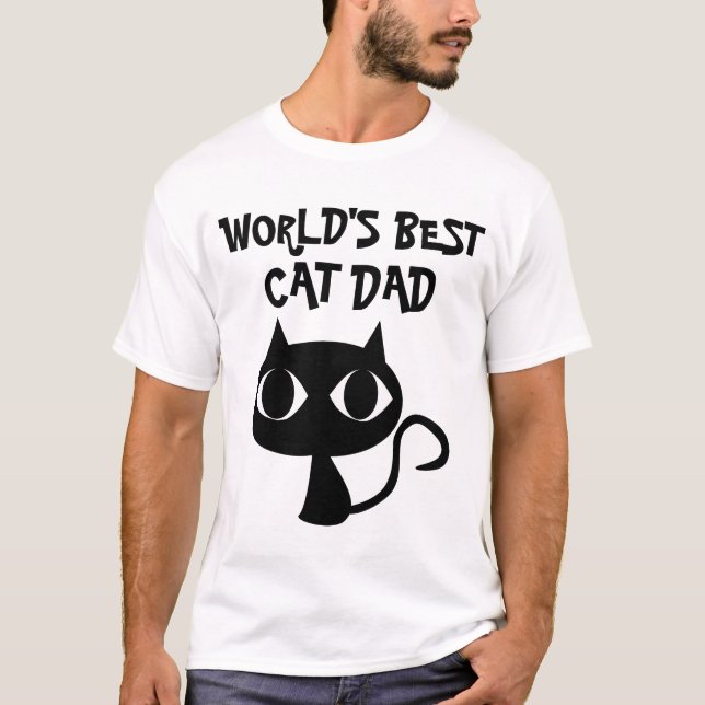 Camiseta Pai do gato do mundo o melhor, t-shirt (Frente)