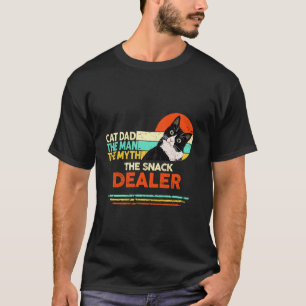 Camiseta Pai do Gato O Homem O Mito Negociador de Lanches D