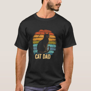 Camiseta Pai do gato Retro 50 60s 70s 80s Vintage Padre