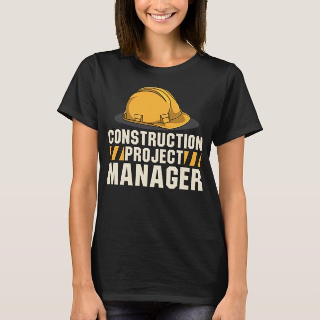 Camiseta Pai do Gestor de Projetos de Construção de Constru (Frente)