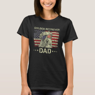 Camiseta Pai do Golden Retriever Amantes de Cães Bandeira A