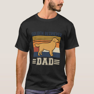 Camiseta Pai do Golden Retriever Cão Retro