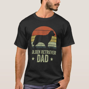 Camiseta Pai do Golden Retriever Para Homens Retro Retrieve