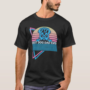 Camiseta Pai do Golden Retriever Retro Melhor Pai de Cachor