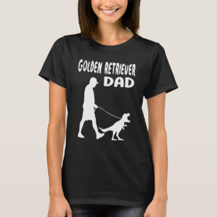 Camiseta Pai do Golden Retriever Trex Dinossauro Proprietár