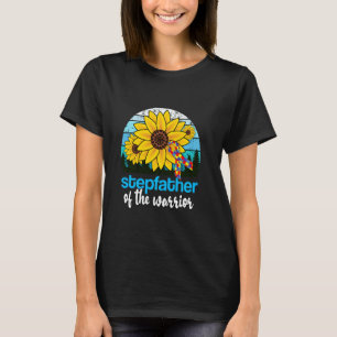 Camiseta Pai Do Guerreiro Pai Autismo Gordura De Girassol