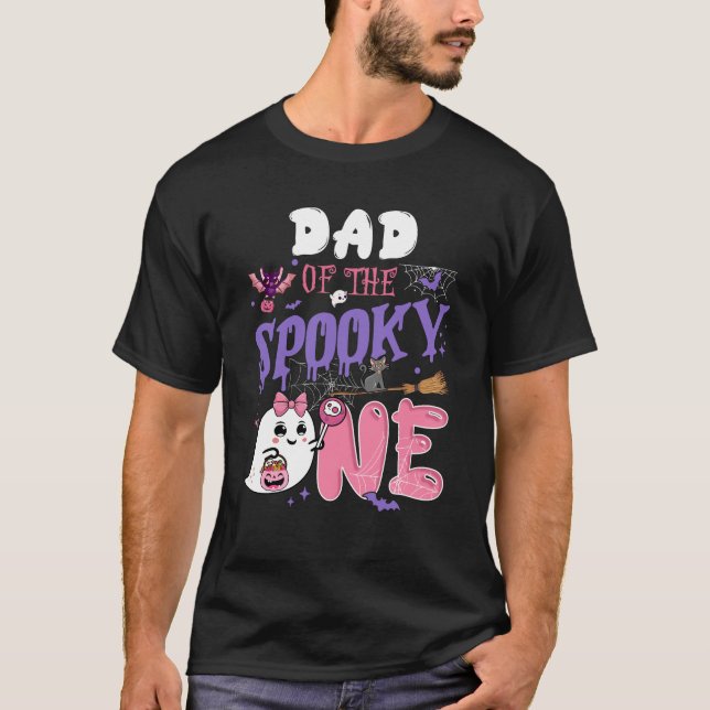 Camiseta Pai Do Halloween De Uma primeiro aniversario Spook (Frente)