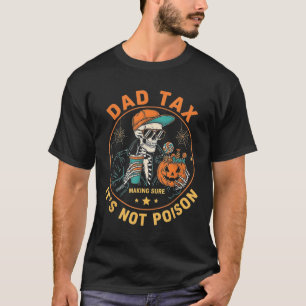 Camiseta Pai do Halloween Imposto Garantindo Não Venenoso E