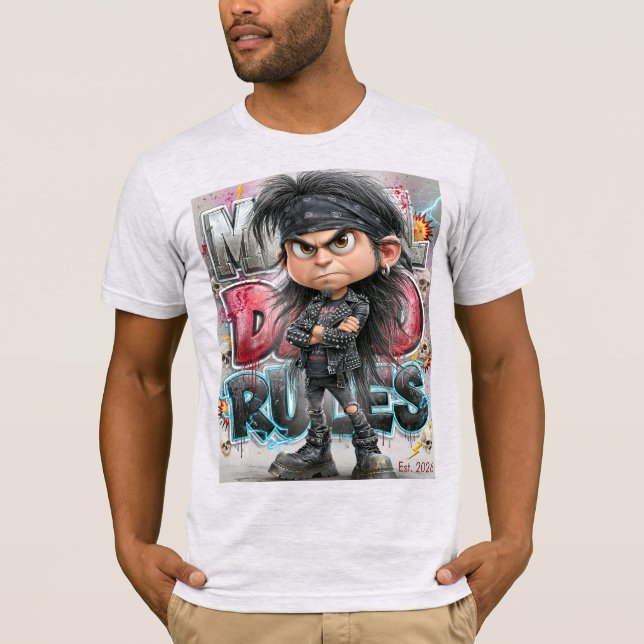 Camiseta Pai do Heavy Metal Manda (Frente)
