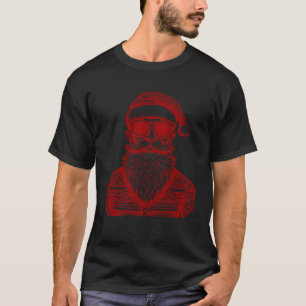 Camiseta Pai do Hipster de Natal do legal Hip Santa Claus U