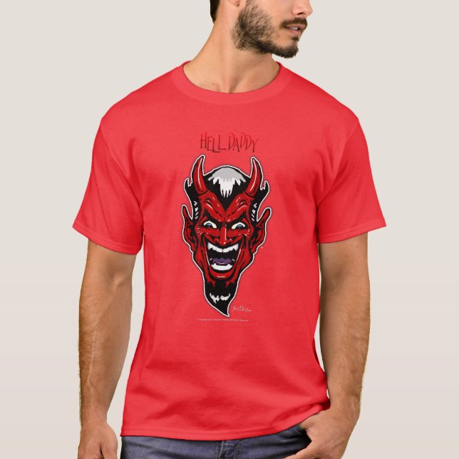 Camiseta Pai do inferno - homens vermelhos (Frente)