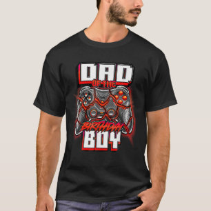 Camiseta Pai Do Jogo De Vídeo Da Família Birthday Boy Match