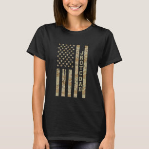 Camiseta Pai do JROTC Pai Orgulhoso Família Militar Camufla