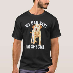 Camiseta Pai do Lab Amarelo Diz que Eu Sou um Labrador Retr