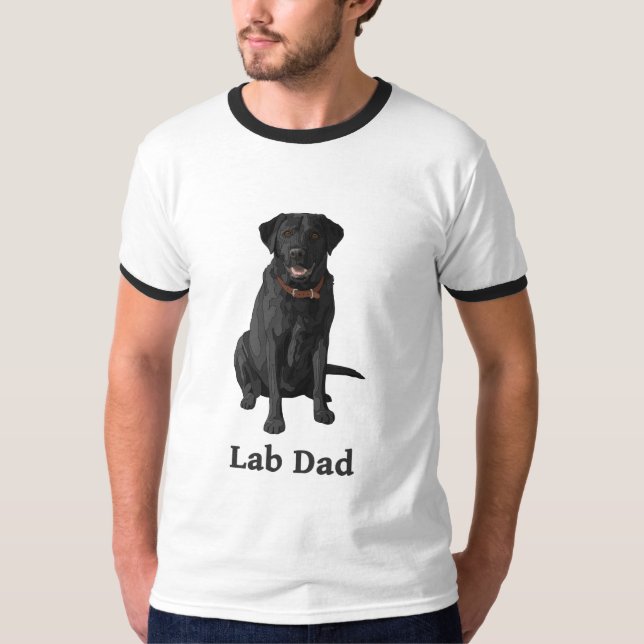 Camiseta Pai do Labrador Negro Retriever (Frente)