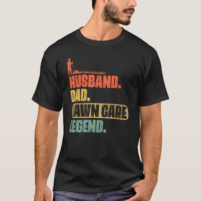 Camiseta Pai do marido lenda de cuidado com lenda masculina (Frente)