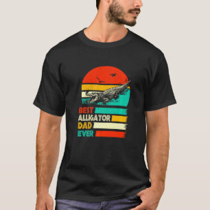 Camiseta Pai do Melhor Alligador do Mens Vintage Nunca