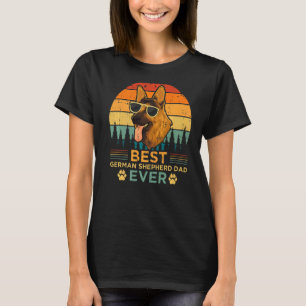 Camiseta Pai do Melhor German shepherd do Sunset da Retro V