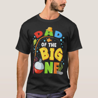 Camiseta Pai Do Menino De Aniversário De Pesca Do Grande