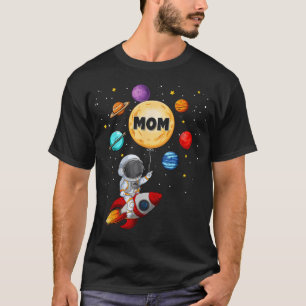 Camiseta Pai Do Menino Do Aniversário Astronauta 1º Aniv Fa