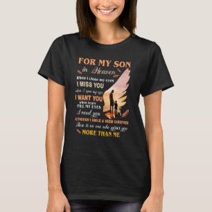 Camiseta Pai Do Meu Filho No Céu Quando Fecho Os Olhos Eu M