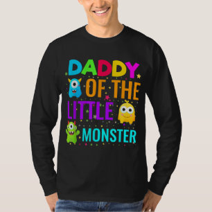 Camiseta Pai Do Monstro Da Família Aniversário