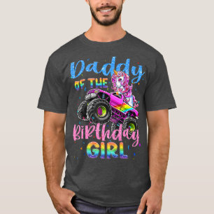 Camiseta Pai Do Monstro Do Unicórnio Da Corrida De Aniversá