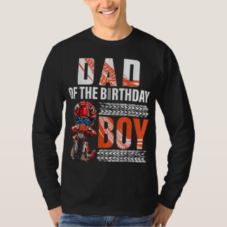 Camiseta Pai do motocross de dois dias da Bicicleta Birthda