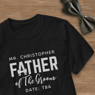Camiseta Pai do Noivo Nome do Pai da Noiva Data do Casament