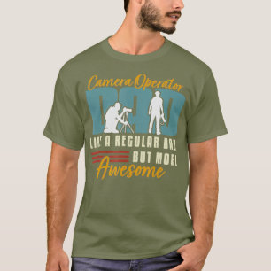 Camiseta Pai do Operador da Câmera de Filmes Retroativos