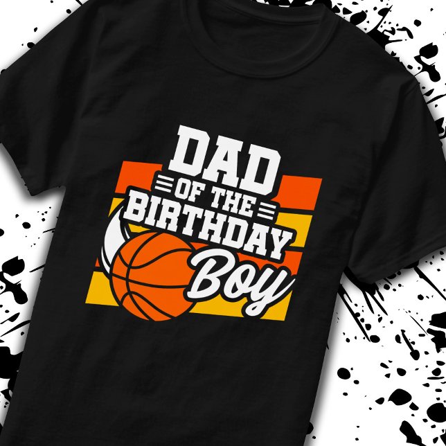 Camiseta Pai do Pai do Partido de Basquete Birthday Boy Boy (Criador carregado)