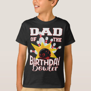 Camiseta Pai Do Partido Birthday Bowler Kid Boliche Party