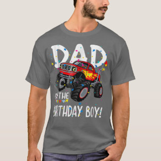 Camiseta Pai do partido Mens Monster Truck Boy