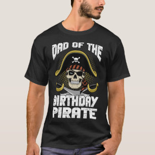 Camiseta Pai do Partido Previsto do Pirata de Aniversário,
