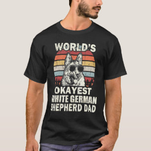 Camiseta Pai do Pastor Alemão Branco do Mundo Okay Vint