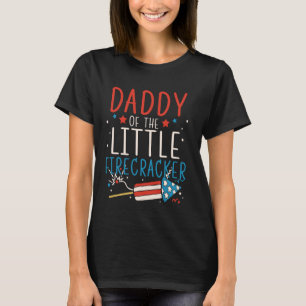 Camiseta Pai do Pequeno Firecracker Engraçado 4 de julho